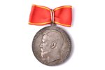 medal, (Large Neck), For diligence, Nicholas II, silver, Russia, beginning of 20th cent., 58 x Ø 51....