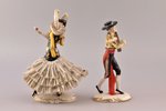 парные статуэтки, Испанская танцовщица и Юноша с гитарой, фарфор, Германия, Friedrich Wilhelm Wessel...