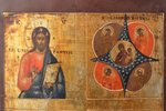 četrdaļīga ikona, Jēzus Kristus Pantokrators, Neopalimaja Kupina, Sirdsskaidrais Radoņežas Sergijs,...