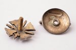miniatūrzīme, Lāčplēša Kara ordenis, sudrabs, Latvija, 20.gs. 20-30ie gadi, 17 x 17.2 mm, 2.85 g...