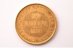 Somija, 20 markas, 1912 g., "Nikolajs II", zelts, 900 prove, 6.4516 g, tīra zelta svars 5.80644 g, K...