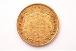 Италия, 40 лир, 1814 г., "Наполеон I", золото, 900 проба, 12.903 г, вес чистого золота 11.6 г, KM# 1...