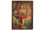 icon, Nativity of the Blessed Virgin Mary, guilding, painted on zinc, Russia, 38 x 28 cm...