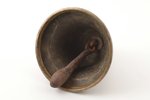 bell, engraving - "Юлий Иванович Нейбейзер, лит в Валдае", Valday, bronze, h 12.3/ Ø 12.5 cm, weight...