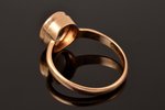 кольцо, золото, 585 проба, 5.12 г., размер кольца 21.25, дымчатый кварц, Финляндия...