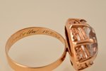 кольцо, золото, 585 проба, 6.78 г., размер кольца 21.25, горный хрусталь, Финляндия...