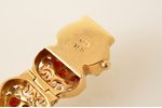 a bracelet, gold, 750 standard, 42.13 g., garnet, Italy, bracelet length 17.7 cm...
