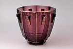 vase, Art Deco, gilding, Germany(?), the 20-30ties of 20th cent., h 16.6 cm, insignificant chip on t...