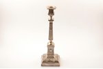 candlestick, silver, 84 standard, 333 g, h 32.7 cm, base 10.8 x 10.8 cm, 1908-1917, Warsaw, Russia,...