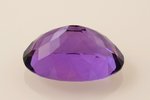 amethyst, with certificate, 44.26(4) ct, ~28.5 x 19.6 x 14.6 mm, Clarity - Transparent, shape and cu...