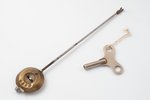 mantel colck, A. Adam, the 19th cent., bronze, h 37 cm, dial Ø 114 mm, mechanism needs to be repaire...