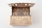 saltcellar, silver, "Throne", 84 standard, 66.04 g, engraving, gilding, h 6.2 x 5.3 x 4.7 cm, by Iko...