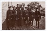 photography, group of firefighters, Latvia, 20-30ties of 20th cent., 17.5х11.4 cm...