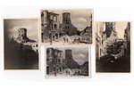 photography, 4 pcs., World War II, Riga, Latvia, 40ties of 20th cent., 10.2х7. 8.7х6.2 cm...