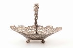 candy-bowl, silver, 830 standard, 224.3 g, silver stamping, 18.3 x 14.2 cm, h (with handle) 13.5 cm,...