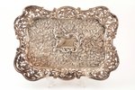 tray, silver, 925 standard, 272.7 g, silver stamping, 31.5 x 22.5 cm, the border of the 19th and the...