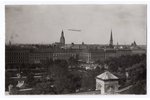 photography, Riga, dirigible "Graf von Zeppelin", Latvia, 20-30ties of 20th cent., 14х8.8 cm...