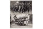 фотография, 2 шт., Рига, трамвай, Латвия, 20-30е годы 20-го века, 13.5х8.5 см...