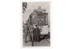 photography, Riga, tram, Latvia, 20-30ties of 20th cent., 13.4х8.4 cm...