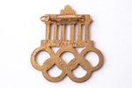 знак, XI Летние Олимпийские игры 1936, Берлин, Германия, 1936 г., 30.3 x 33 мм...