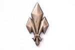 badge, Scout's lily, Latvia, 20-30ies of 20th cent., 38 x 20 mm, 2.07 g...