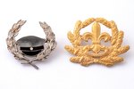 set of 5 badges: For excellent shooting, Swedish Scout Union etc., silver, 925 standard, Sweden, 20t...