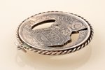 a pendant, made of 5 lats coin, silver, 23.06 g., the item's dimensions Ø 3.9 / 4.2 cm, the 20-30tie...