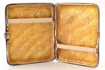 cigarette case, silver, "Nugget", 830 standard, 128.7 g, gilding, 10 x 8.7 x 1.6 cm, 1946, Turku, Fi...