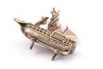 figurine, silver, Ship "Santa Maria", 800 standard, 24.55 g, h 5.2 cm, Italy...