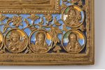 icon, Jesus Christ the Blessed Silence, copper alloy, 6-color enamel, by Rodion Khrustalev, Moscow,...