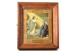 icon, Annunciation of Our Lady, in icon case, board, painting, guilding, Russia, 31 x 26.3 cm, icon...