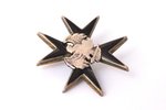 miniature badge, Order of the Cross of the Eagle, Estonia, 20-30ies of 20th cent., 19 x 19 mm, missi...