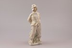 figurine, Young Man in Traditional Costume, porcelain, Riga (Latvia), USSR, sculpture's work, molder...