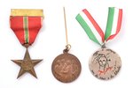 комплект из 3 медалей: "Гарибальдийская звезда"- учреждена ЦК Коммунистической партии Италии для наг...