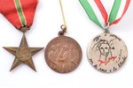 3 medaļu komplekts: "Garibaldi zvaigzne" - Itālijas Komunistiskās partijas Centrālās komitejas izvei...