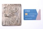 notebook cover, "Deer", Württembergische Metallwarenfabrik (WMF), silver plated, the beginning of th...