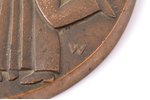 galda medaļa, "Dziesmai šodien liela diena", bronza, Latvija, PSRS, Ø 131 mm, 1088 g...