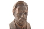 krūšutēls, Pēteris Stučka, bronza, h 26.2 cm, svars 5400 g., Latvija, PSRS, 20. gs....