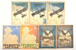 "Spārnotā Latvija", žurnālu komplekts aviācijas veicināšanai: Nr. 15, 17 (1935), Nr. 21 (1936), Nr....