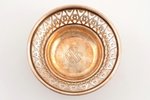 tray for jewelry, silver plated, metal, Great Britain, the 1st half of the 20th cent., Ø 9.2 / h 4 c...