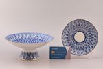 set, candy bowl and plate, pattern "Nezabudka", porcelain, LFZ - Lomonosov porcelain factory, Russia...