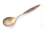 teaspoon, silver, 875 standard, 31.60 g, niello enamel, 15.9 cm, artel "Severnaya Chern", 1974, USSR...