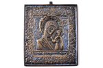 icon, Our Lady of Kazan, copper alloy, 1-color enamel, Ural, Russia, the 19th cent., 11.4 x 9.4 x 0....