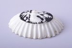 cockade, porcelain, Russia, 36.2 X 27.4 mm, small chips on the edge...