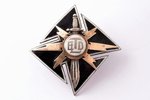 badge, Electrotechnical division, silver, gold, Latvia, 20-30ies of 20th cent., 48 x 47.7 mm, 19.20...