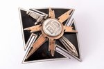 знак, Электротехнический дивизион, серебро, золото, Латвия, 20е-30е годы 20го века, 48 x 47.7 мм, 19...