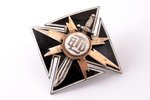 badge, Electrotechnical division, silver, gold, Latvia, 20-30ies of 20th cent., 48 x 47.7 mm, 19.20...