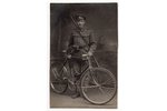 photography, Latvian Army, bicyclist, Fight for freedom, Latvia, 20-30ties of 20th cent., 13.6х8.6 c...