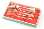 set of 6 dessert forks, silver, 875 standard, total weight of items 204.8 g, 14.8 - 15 cm, the 20-30...