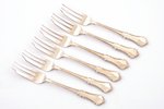 set of 6 dessert forks, silver, 875 standard, total weight of items 204.8 g, 14.8 - 15 cm, the 20-30...